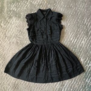 Bebe Black Button-Up Dress